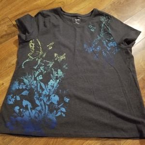 Sonoma XXL dark gray floral top